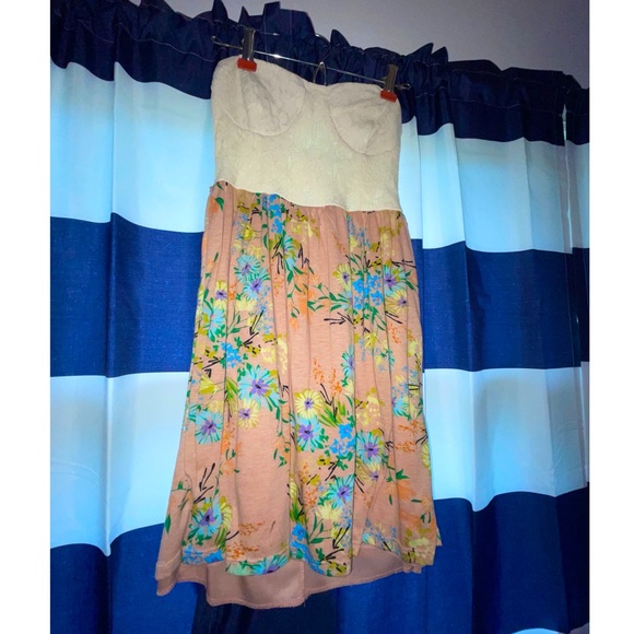 Strapless floral Charlotte Russe dress size small - Picture 1 of 3